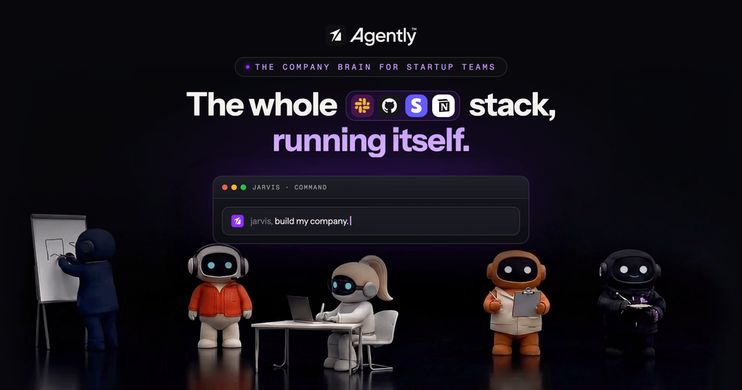 Agently website homepage built with Framer