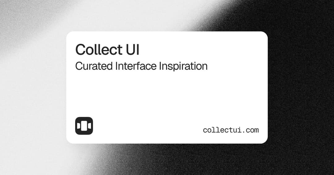 CollectUI website homepage built with Framer