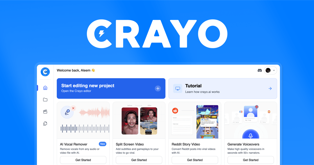 crayo ai website homepage built with Framer