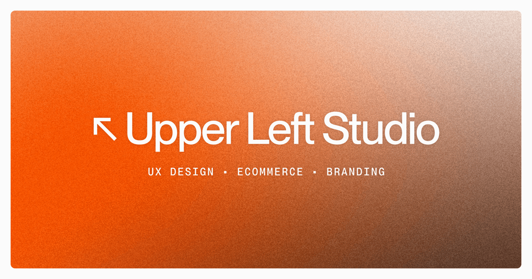 Upper Left website homepage built with Framer