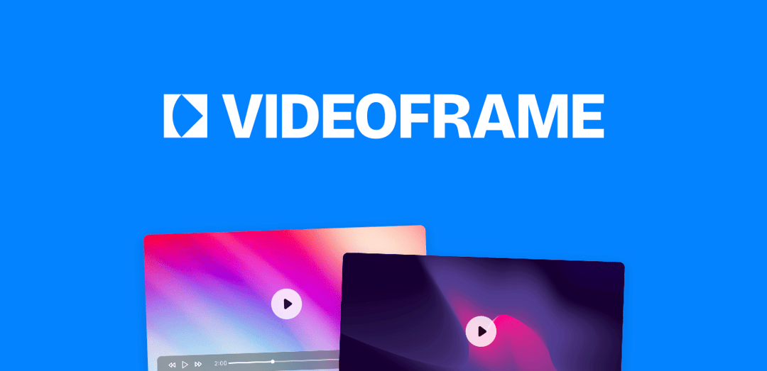 Videoframe website homepage built with Framer