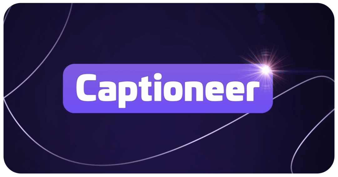 Captioneer website homepage built with Framer