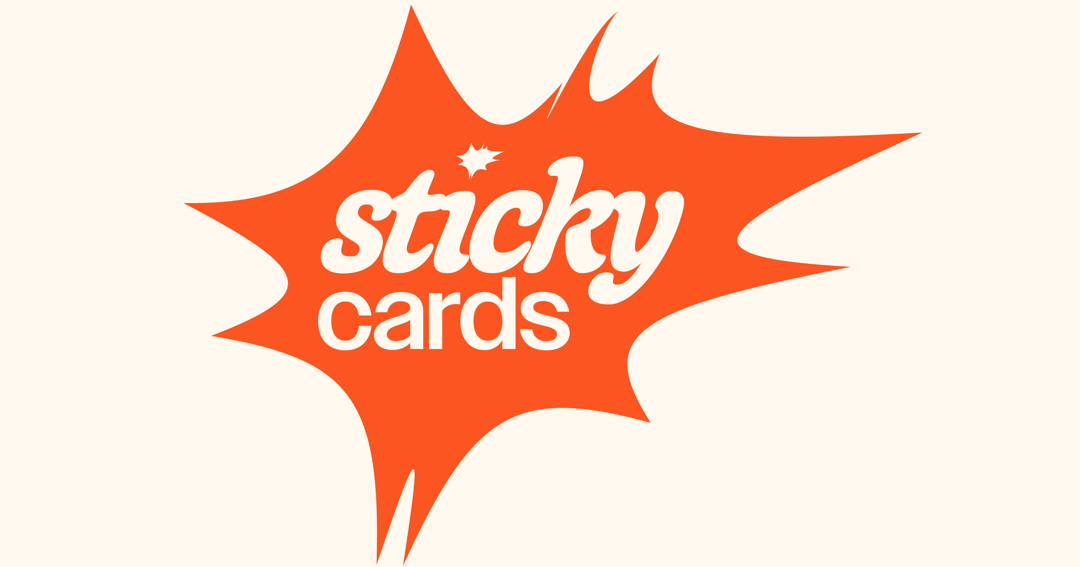 stickycards website homepage built with Framer