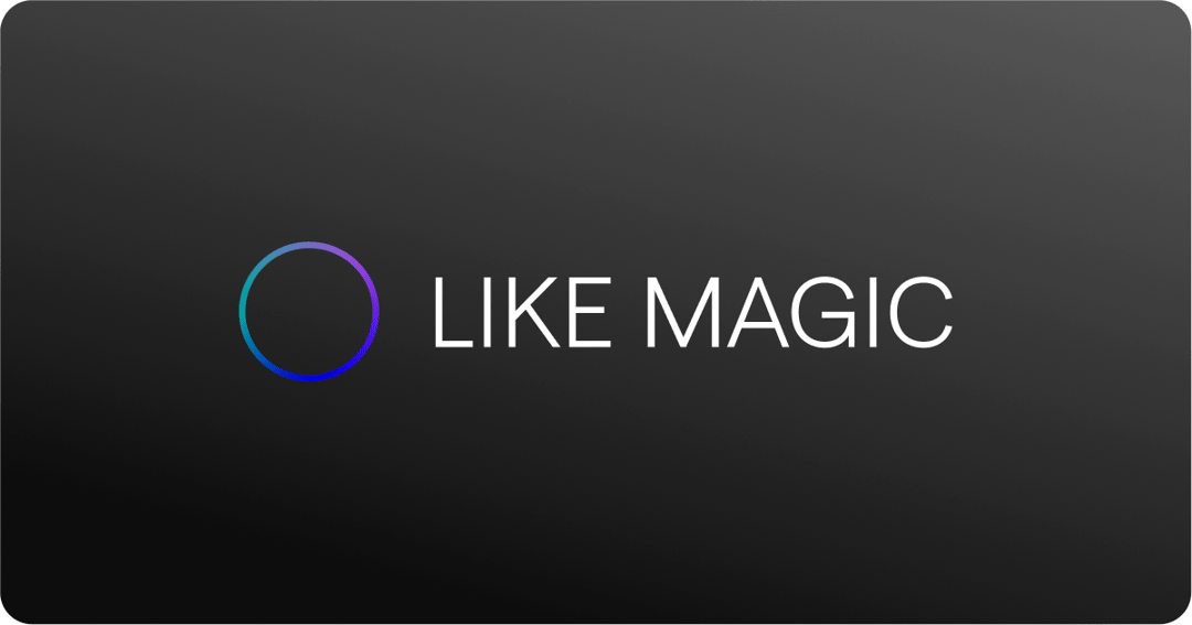 likemagic website homepage built with Framer