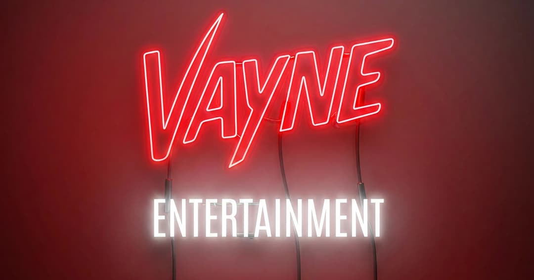 Vayne Entertainment website homepage built with Framer
