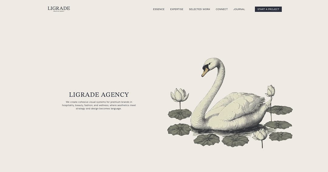 ligrade.agency website homepage built with Framer