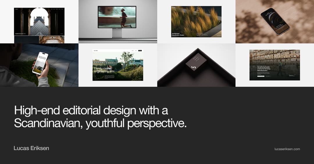 Lucas Eriksen website homepage built with Framer