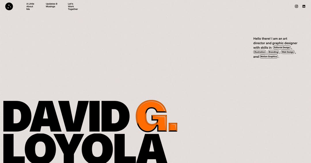 davidgloyolart.com website homepage built with Framer