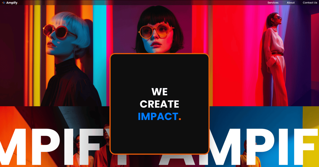 Ampify4u website homepage built with Framer