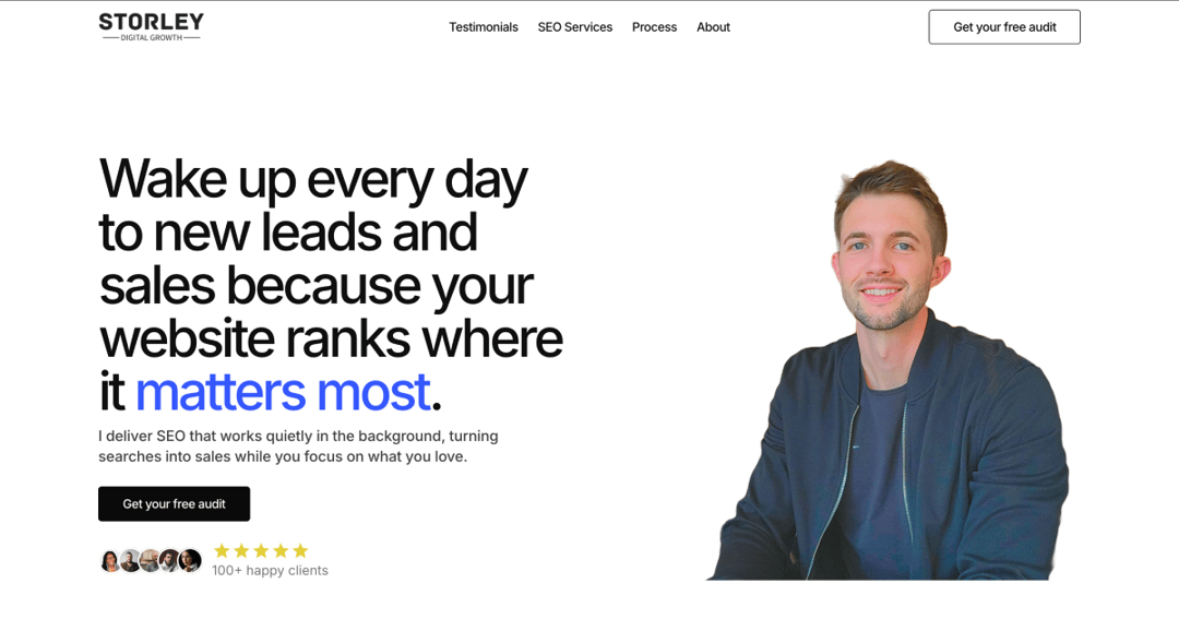Cole SEO website homepage built with Framer
