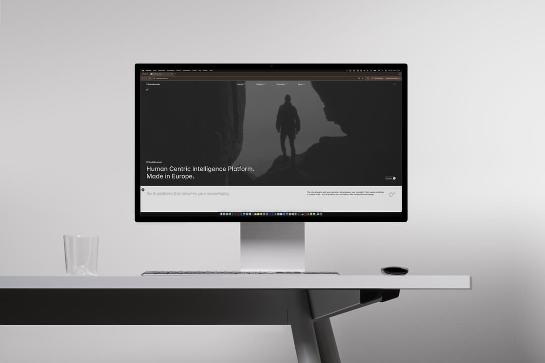 blackmountain.io website homepage built with Framer