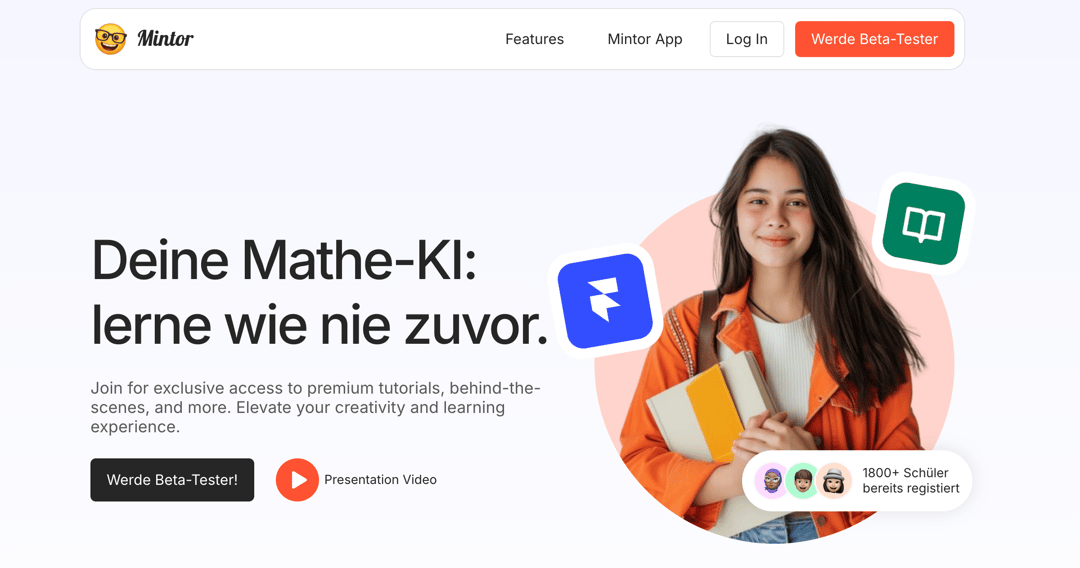 Mintor website homepage built with Framer