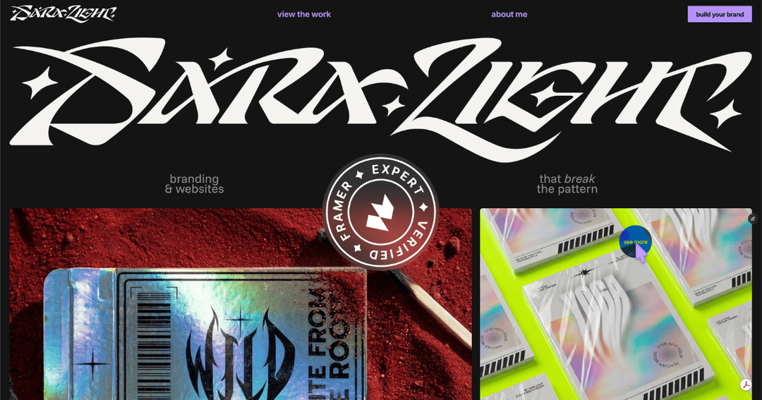 NEW by Sara Light site website homepage built with Framer