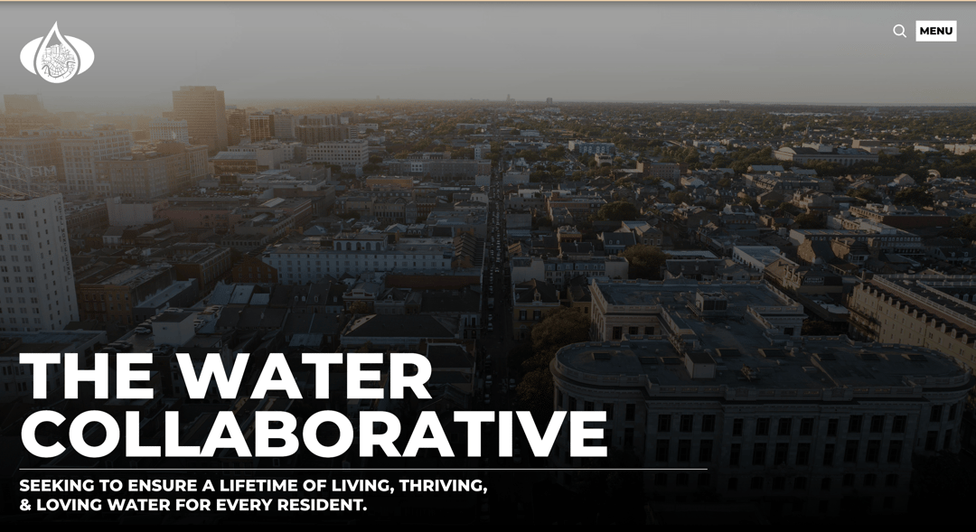 The Water Collaborative website homepage built with Framer