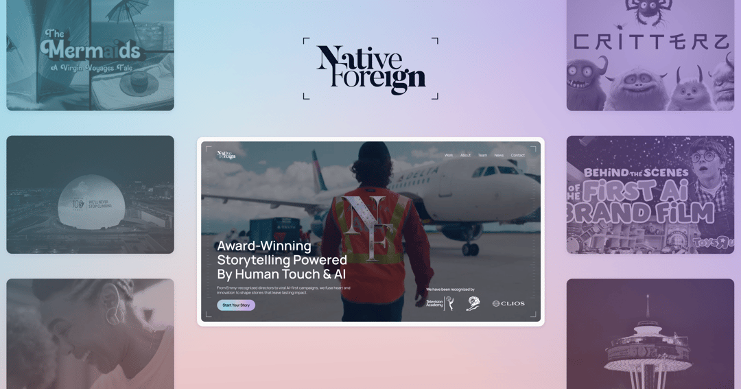 Native Foreign website homepage built with Framer