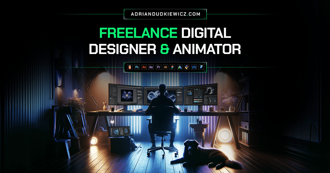 adriandudkiewicz website homepage built with Framer