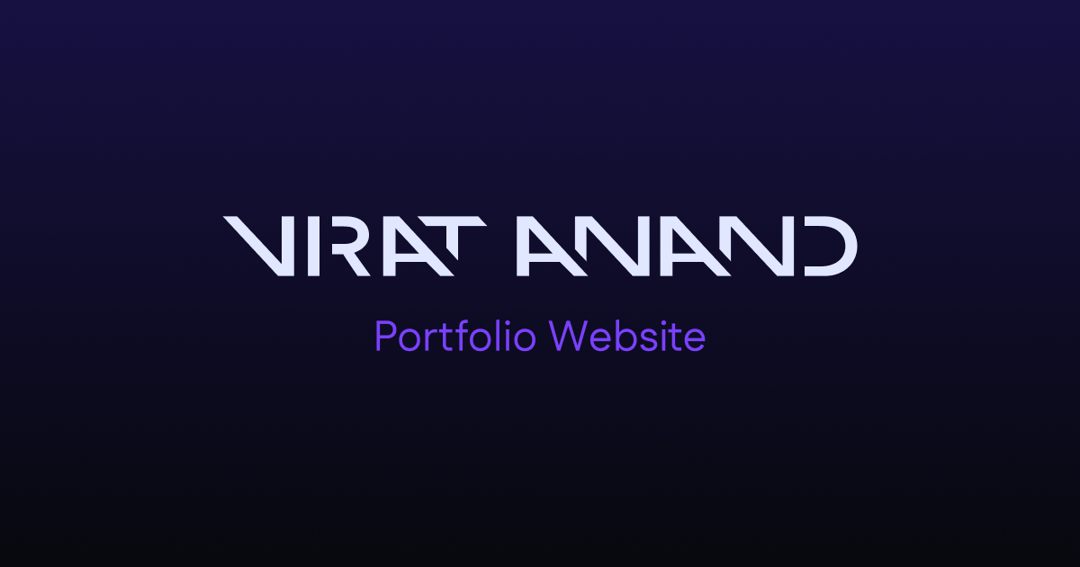 viratanand.com website homepage built with Framer