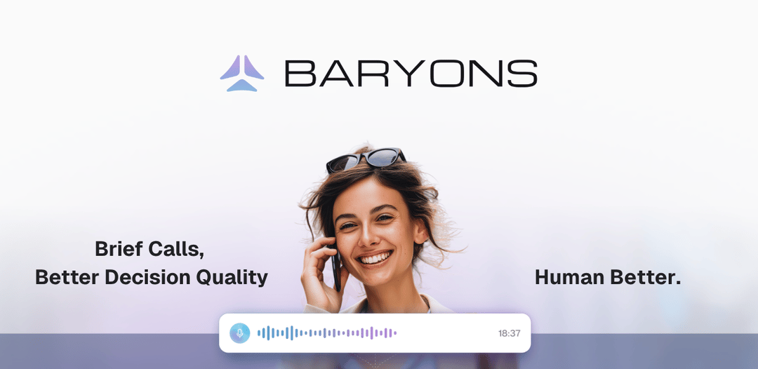 Baryons website homepage built with Framer