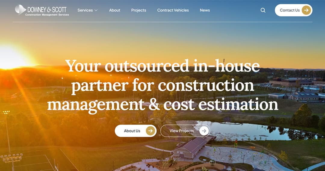 Downey & Scott LLC website homepage built with Framer