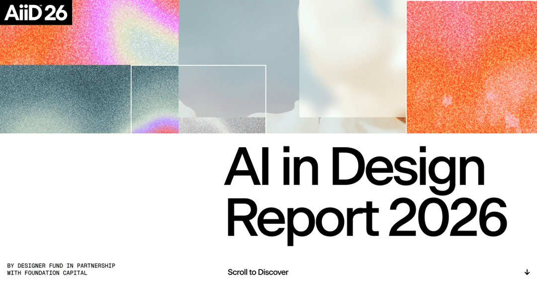AI in Design Report 2026 website homepage built with Framer