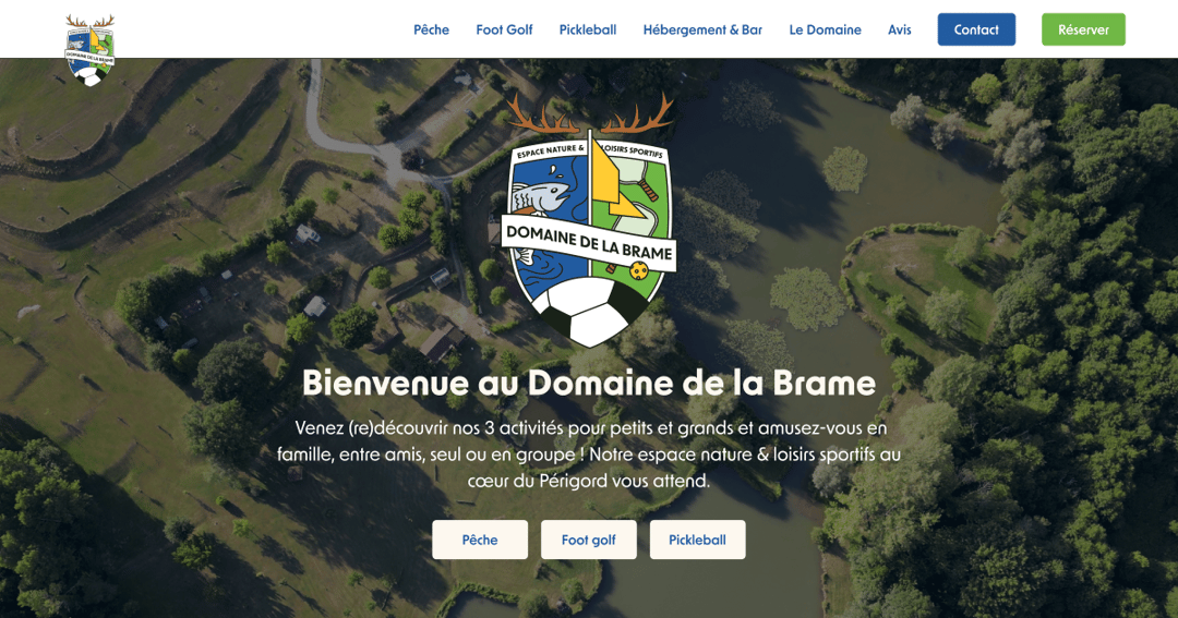 Domaine de la Brame website homepage built with Framer