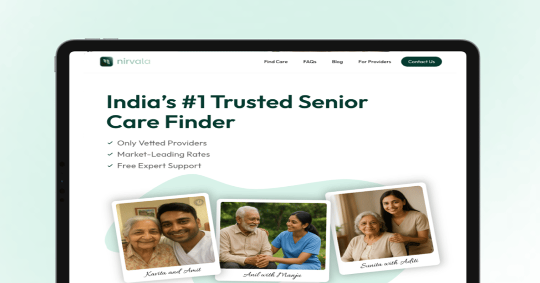 Nirvala Care Software website homepage built with Framer
