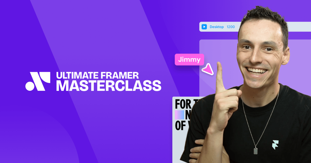 Ultimate Masterclass website homepage built with Framer