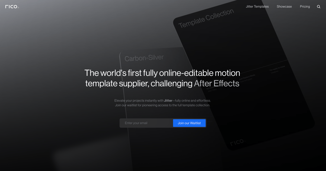 Rico® Supply website homepage built with Framer