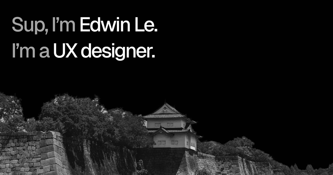 edwinle.com website homepage built with Framer