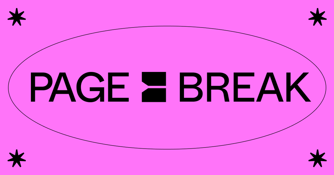 pagebreak.nyc website homepage built with Framer