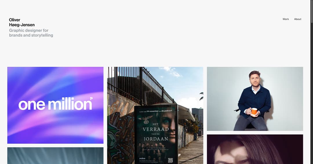 oliverhoegjensen.dk website homepage built with Framer
