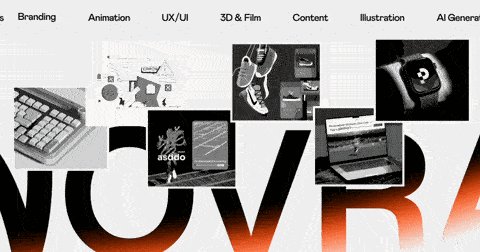 Novra Design website homepage built with Framer