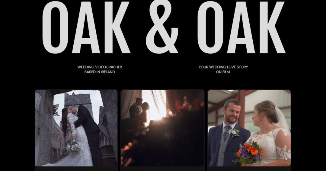 oakandoak website homepage built with Framer