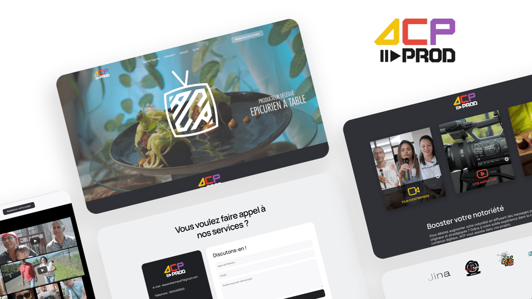 ACP Prod website homepage built with Framer