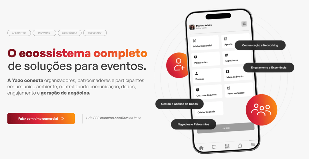 yazo website homepage built with Framer