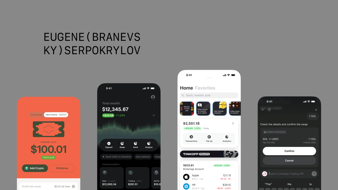 Eugene Serpokrylov website homepage built with Framer