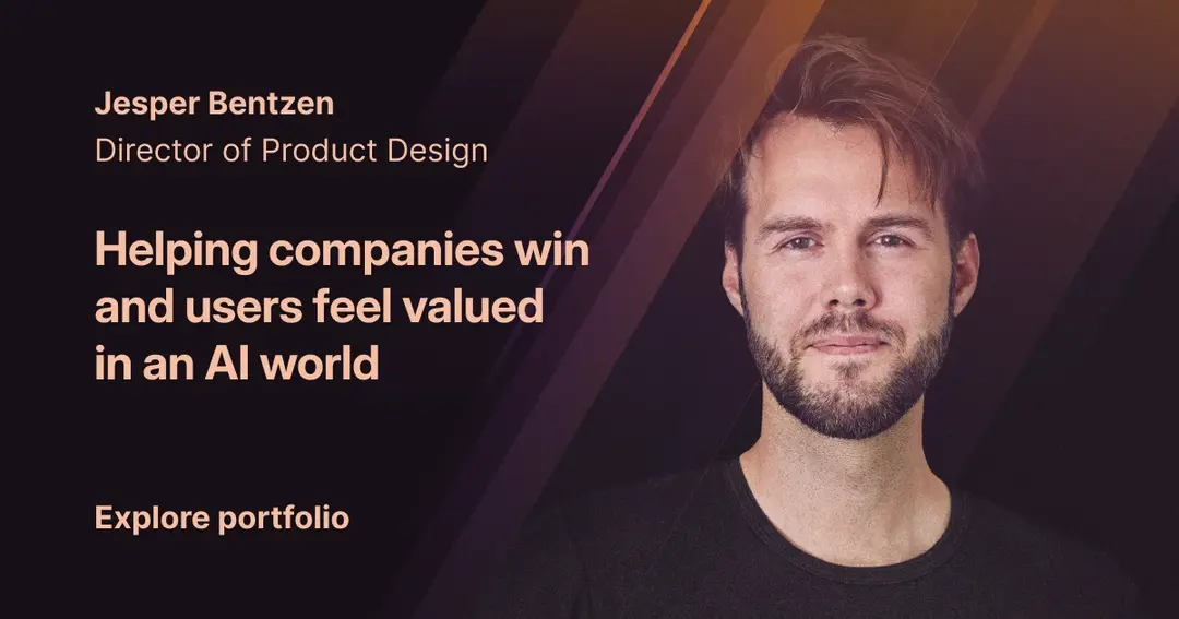 jesperbentzen.com website homepage built with Framer