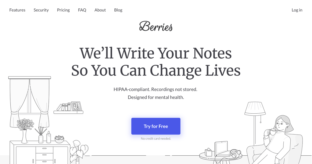 heyberries.com website homepage built with Framer