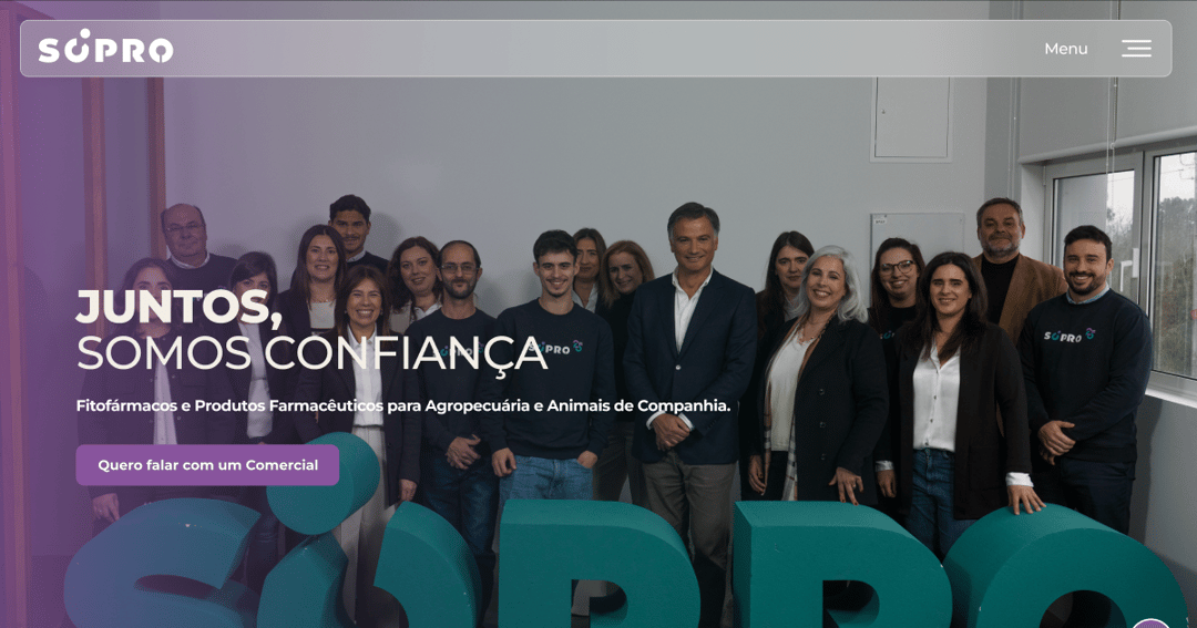 SOPRO website homepage built with Framer
