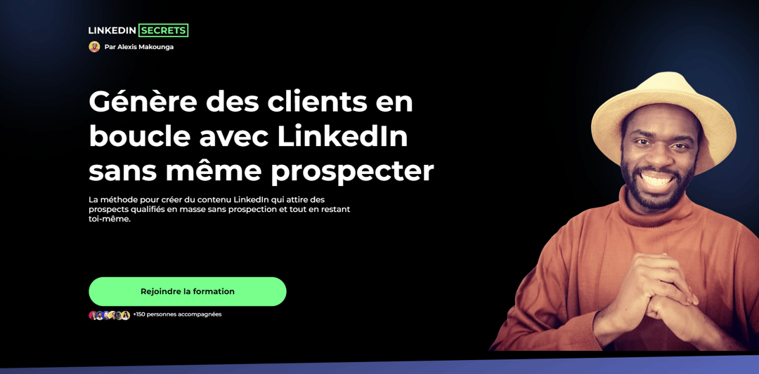 Linkedin Secrets website homepage built with Framer