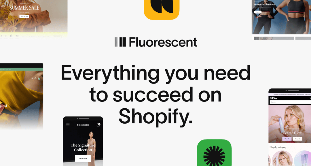 fluorescent website homepage built with Framer