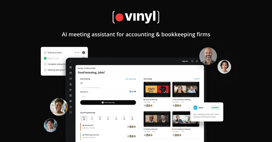 Vinyl website homepage built with Framer