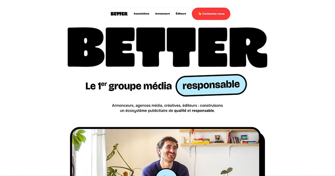 bettergroup website homepage built with Framer