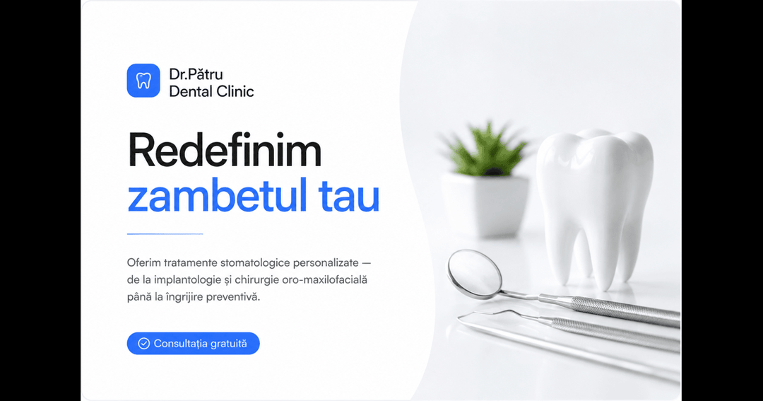 Dr. Patru Dental Clinic website homepage built with Framer