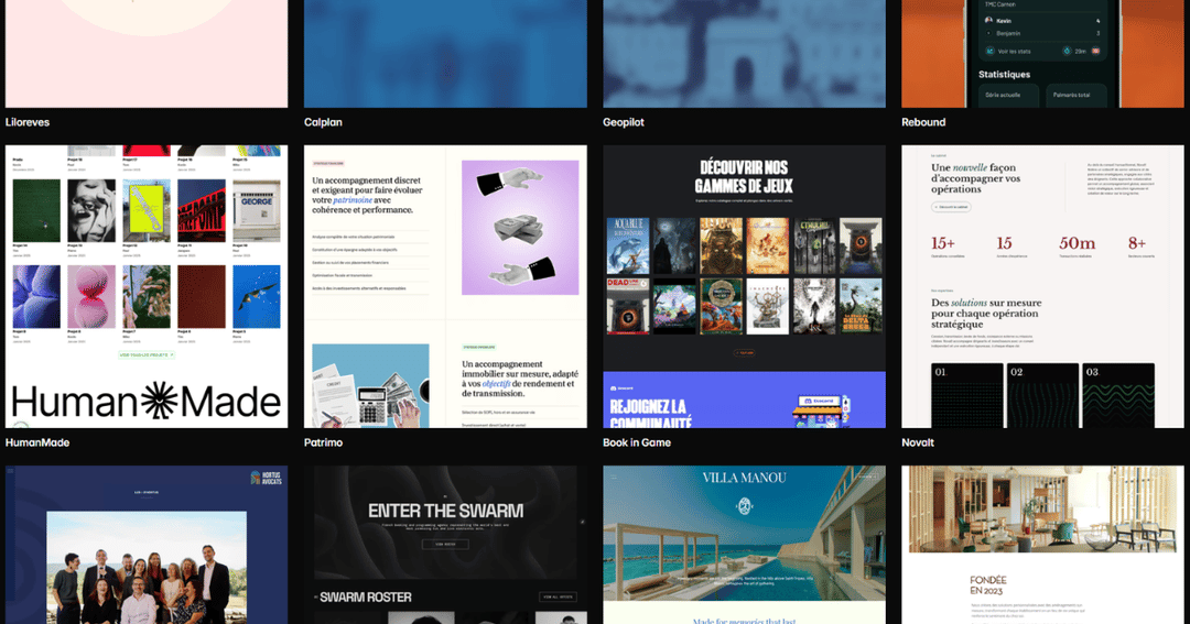 Portfolio website homepage built with Framer
