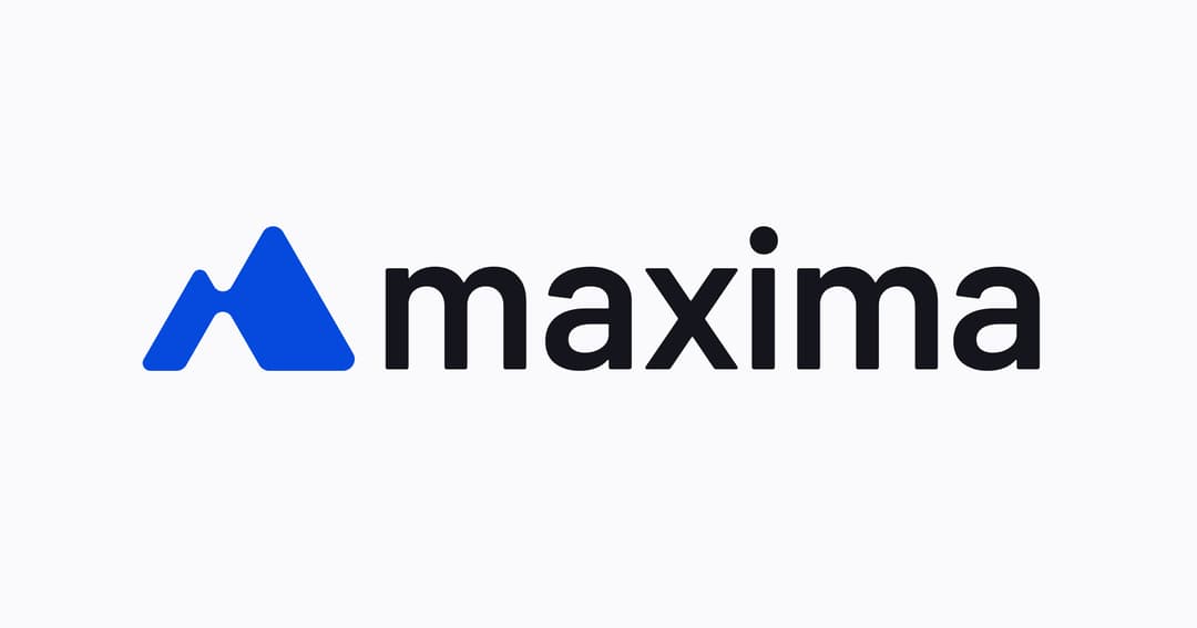Maxima website homepage built with Framer