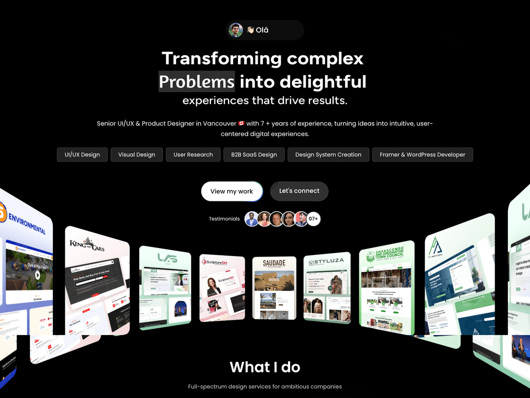 amitgoyani.com website homepage built with Framer