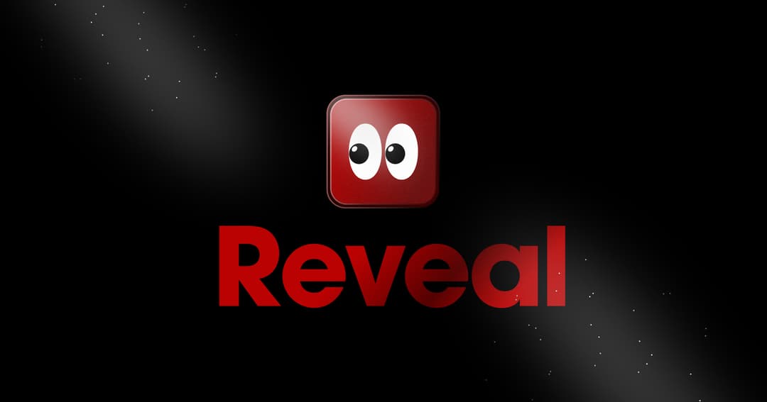 Reveal website homepage built with Framer