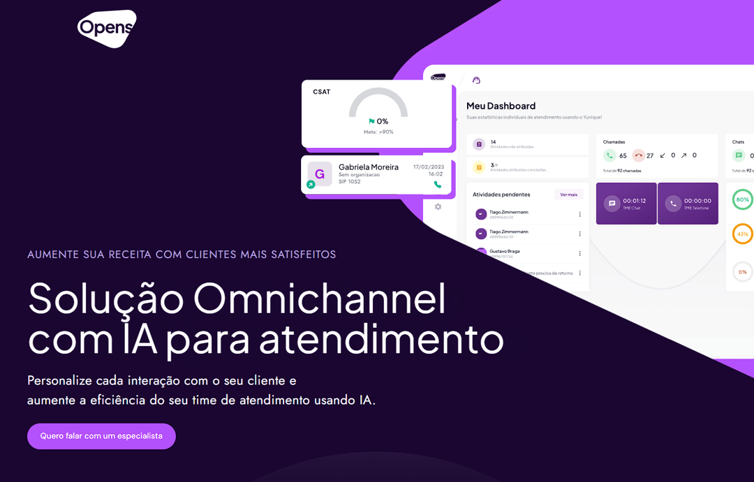 opens website homepage built with Framer