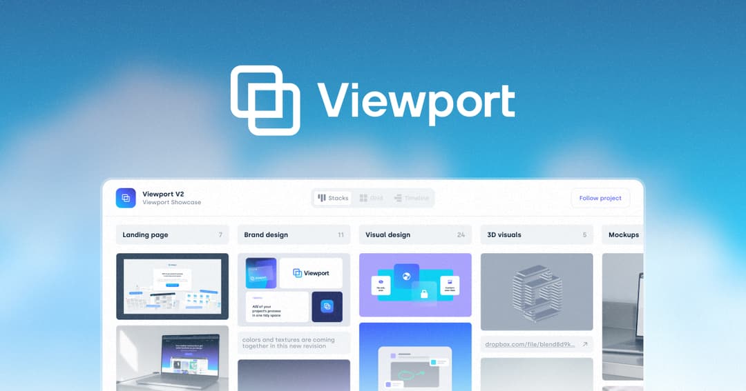 Viewport v2 website homepage built with Framer